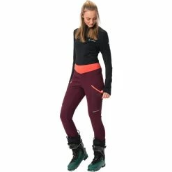 VAUDE Larice Slim Fit Tights Women cassis -Ski Pants Shop vaude larice slim fit tights women cassis 5